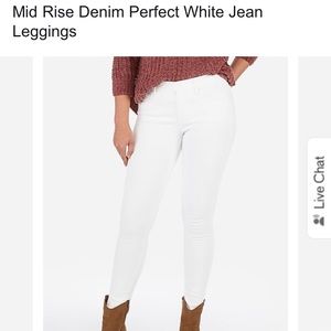 Express Perfect White Jean Leggings